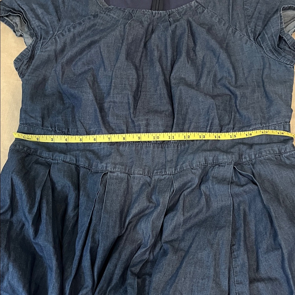 Eshakti Custom Cotton Denim Blue Women's Dress - Picture 10 of 13